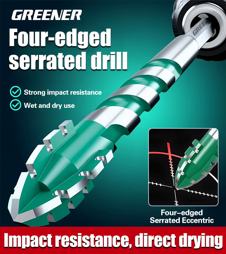 【6+8+10+12mm】【10 PZ】Punta universale per trapano con 4 bordi seghettati per aprire e allargare i fori