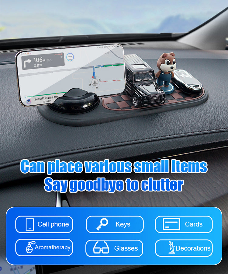 🚗Tapete antiderrapante para automóvel, suporte para telemóvel, suporte para óculos de sol para navegação automóvel, indicador de estacionamento, suporte para comando central.
