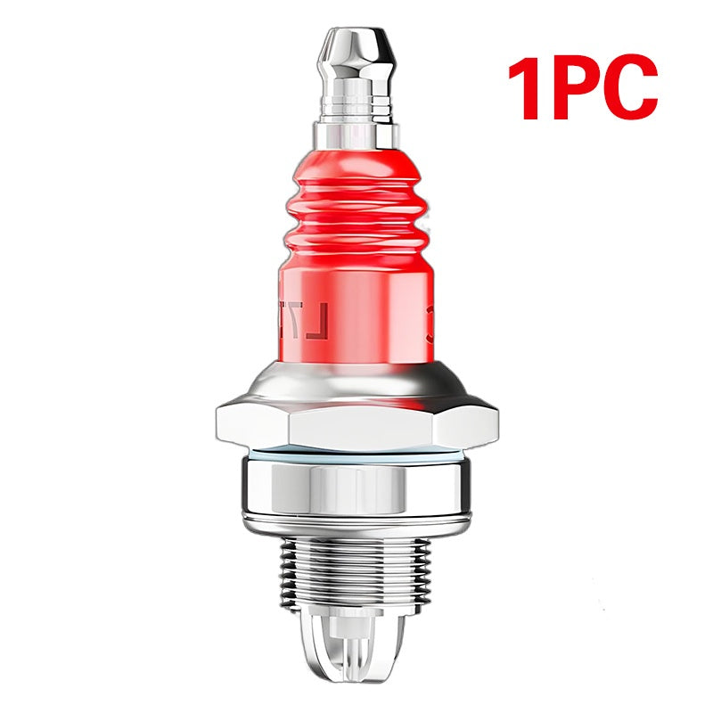 【2/4/6 peças】🔥Vela de ignição L7T de três garras para motosserras. Universal para motosserras a gasolina de dois tempos, corta-relva e aparadores de sebes.