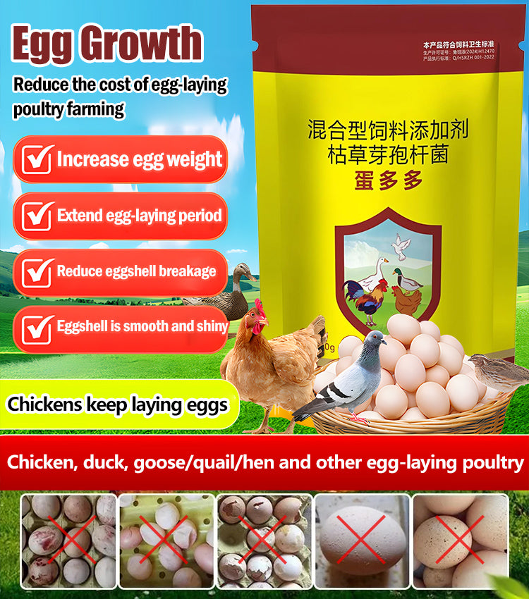 【2/4/6/8 unidades】🦆🐓🦤Suplemento alimentar para a produção de ovos em galinhas, patos e gansos. Suplemento nutricional para ração.