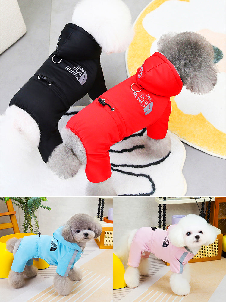 🐕Roupa quente de inverno para cães pequenos e médios❄️---com faixas refletoras, tecido triplamente impermeável e disponível em várias cores