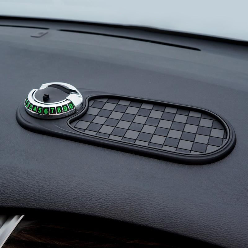 🚗Tapete antiderrapante para automóvel, suporte para telemóvel, suporte para óculos de sol para navegação automóvel, indicador de estacionamento, suporte para comando central.