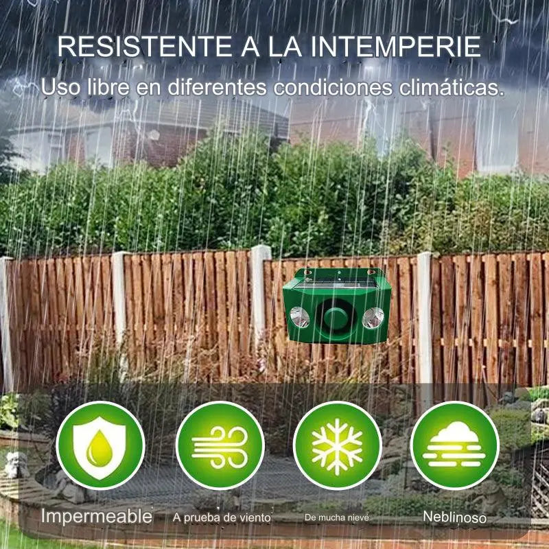 🐅🐅 Repellente solare ad ultrasuoni per ambienti esterni
