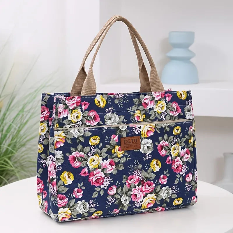 🌺🌺2025 Borsa portatile in tela stampata e cucita a mano di grande capacità