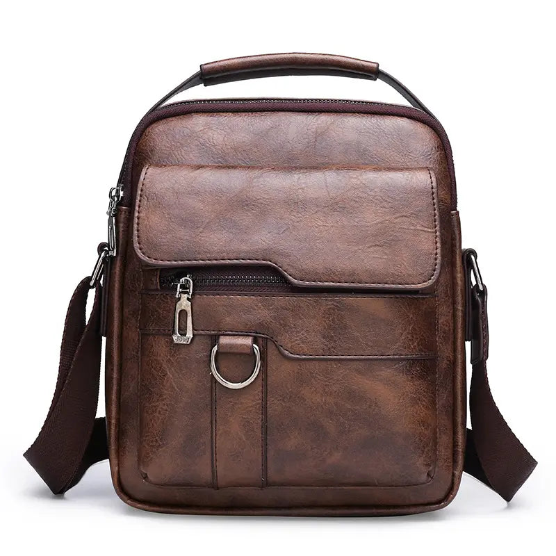 👜 Bolsa casual em pele de bovino para homem
