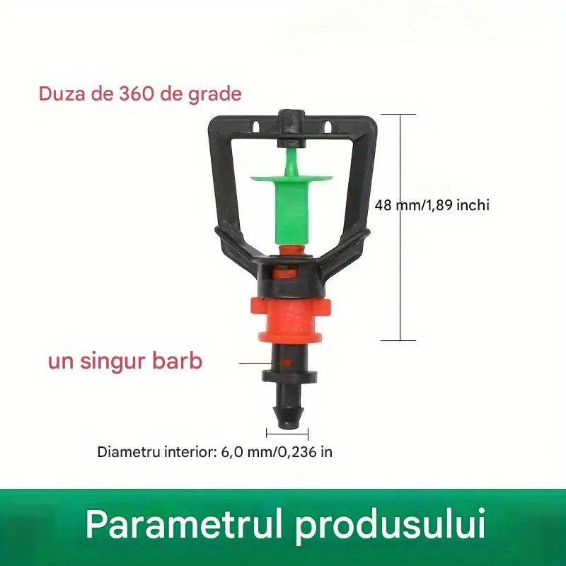 【50 pezzi/100 pezzi】💦🌿Micro irrigatore rotante per serra a 360 gradi