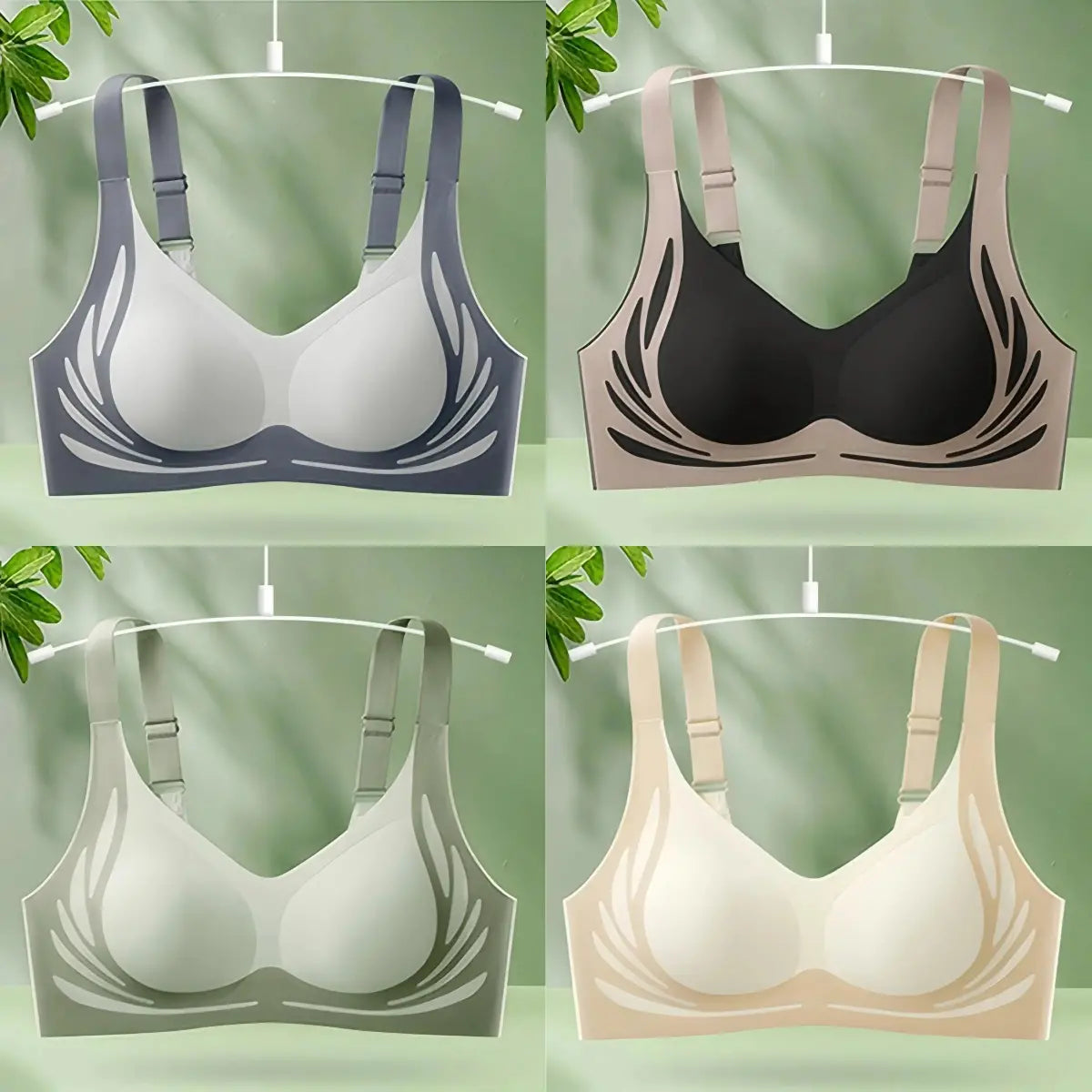 đăConfezione da 4ăReggiseno intero senza ferretto da donnaâ¤ď¸ă40-85 kgă