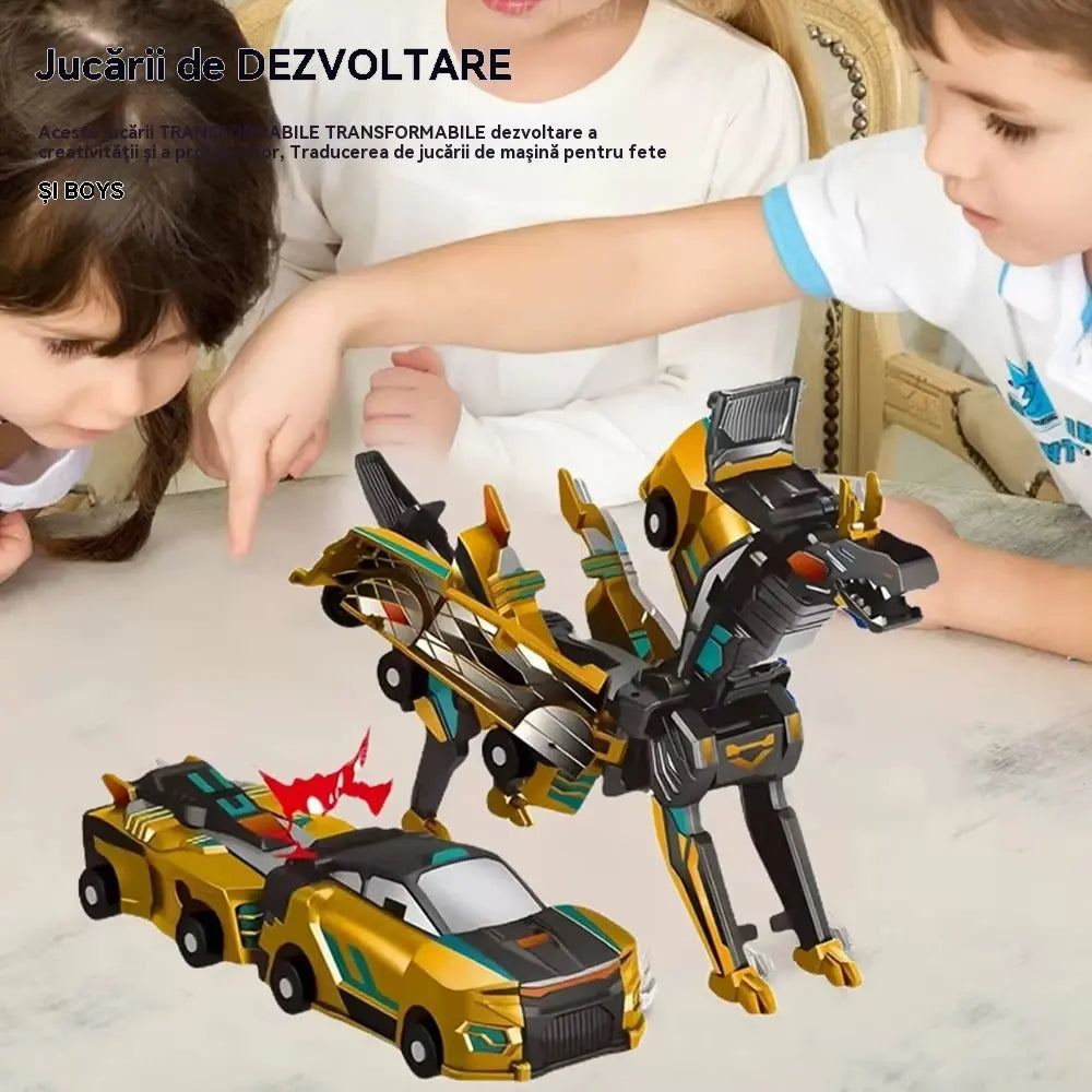 🎁Oferta especial✨Carro de dinossauro transformador com colisão