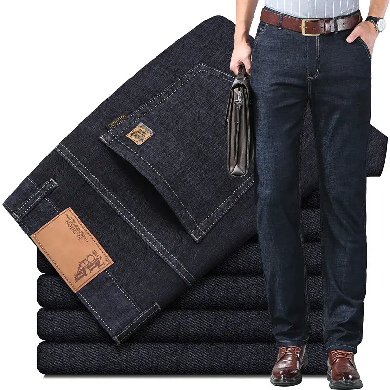 👖👖 2025 Jeans versáteis, casuais e simples para homem em tamanhos grandes