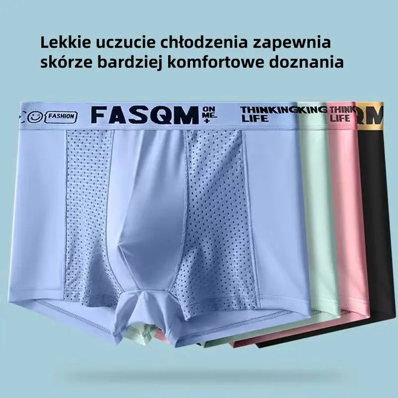 【Secondo set a metà prezzo】Boxer da uomo in mesh traspirante Ice Silk
