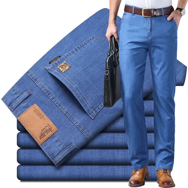 👖👖 2025 Jeans versáteis, casuais e simples para homem em tamanhos grandes