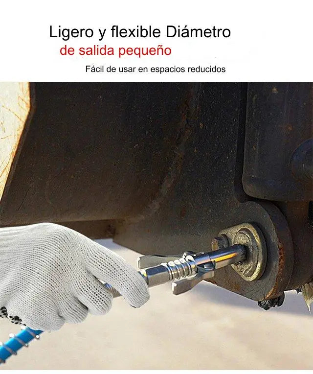 (Bico de lubrificação de cabo duplo + mangueira de 30 cm) Alicate de bloqueio de cabo duplo Alicate de bloqueio Pistola de lubrificação de alta pressão