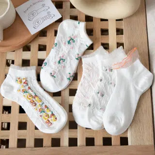 🌺🌺【20 perechi】Șosete din bumbac imprimate super confortevole și frumoase pentru femei