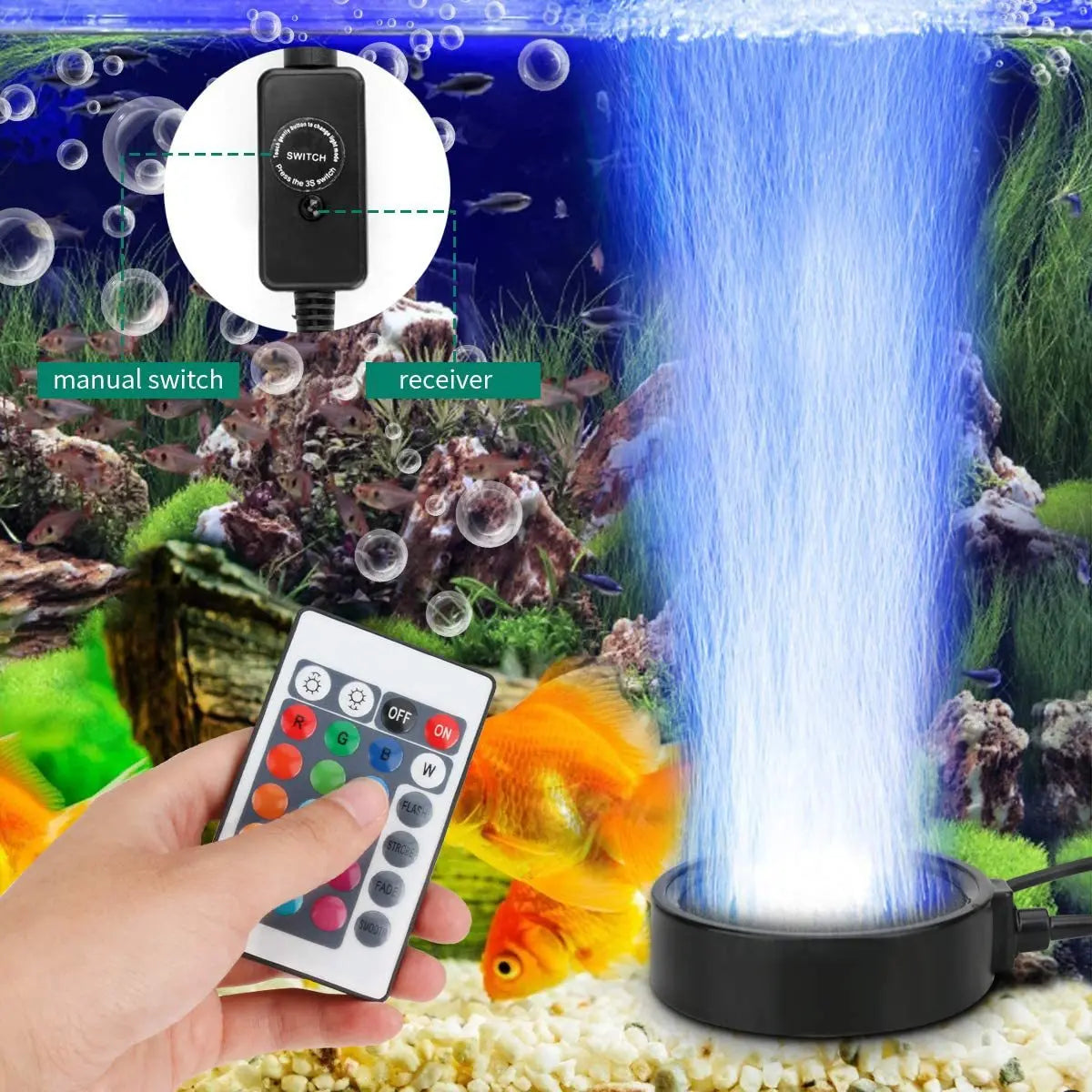 【7 colori, 16 colori】Le luci a LED possono aumentare la quantità di ossigeno nell'acquario