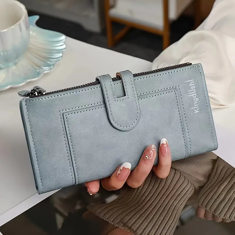 【SCONTO DEL 45%】💰【Acquista 1 e ricevi 1 gratis】Portafoglio vintage in vera pelle con doppia cerniera e scomparti multi-carta per donna
