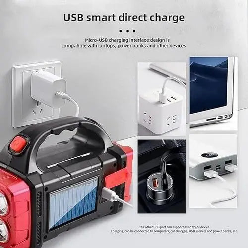 💡💡Luce solare portatile USB tedesca ad alte prestazioni, luce potente