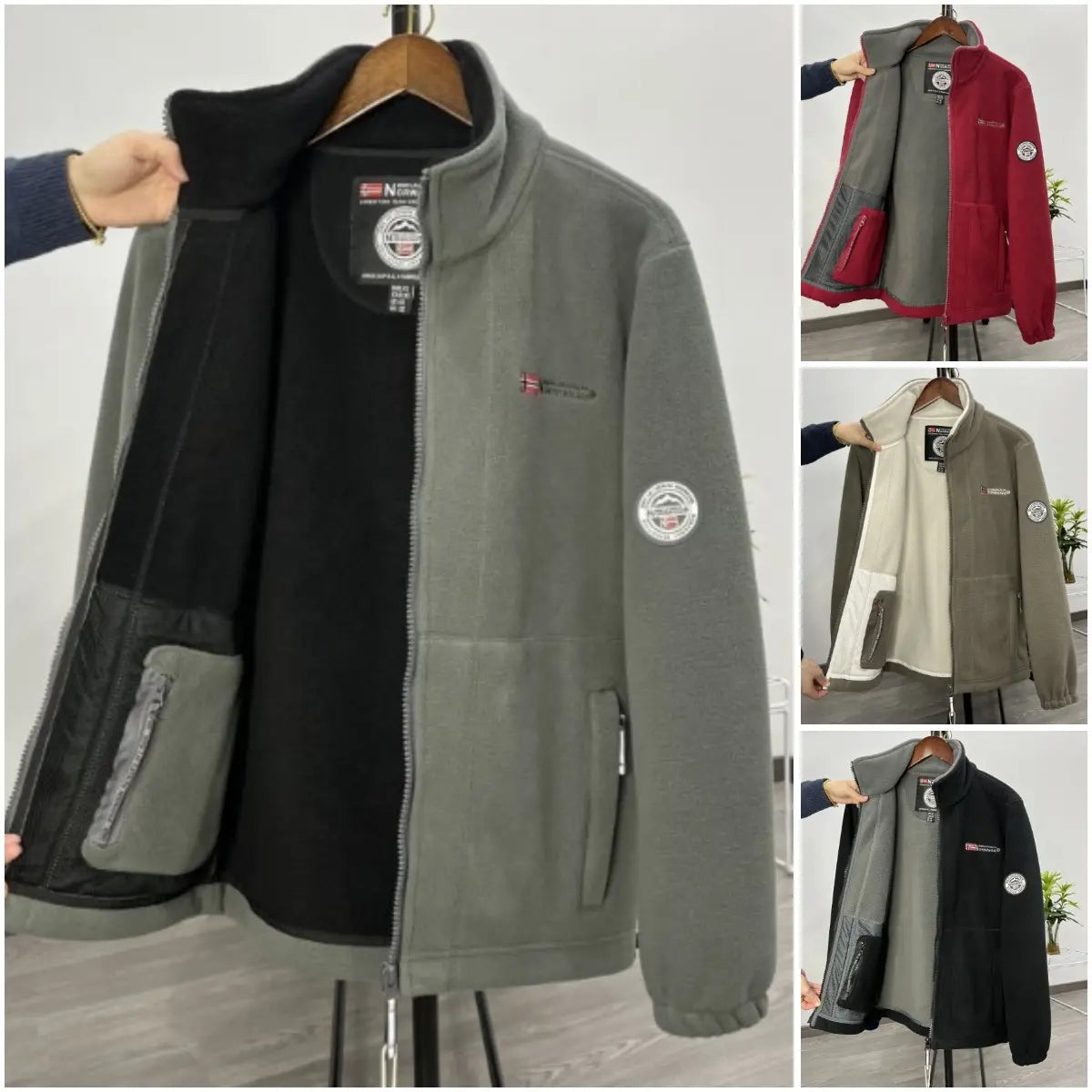 【30% DESCONTO】【XS-3XL】Casaco de lã grossa e veludo para homem, tamanho grande, quente e casual para o outono e inverno