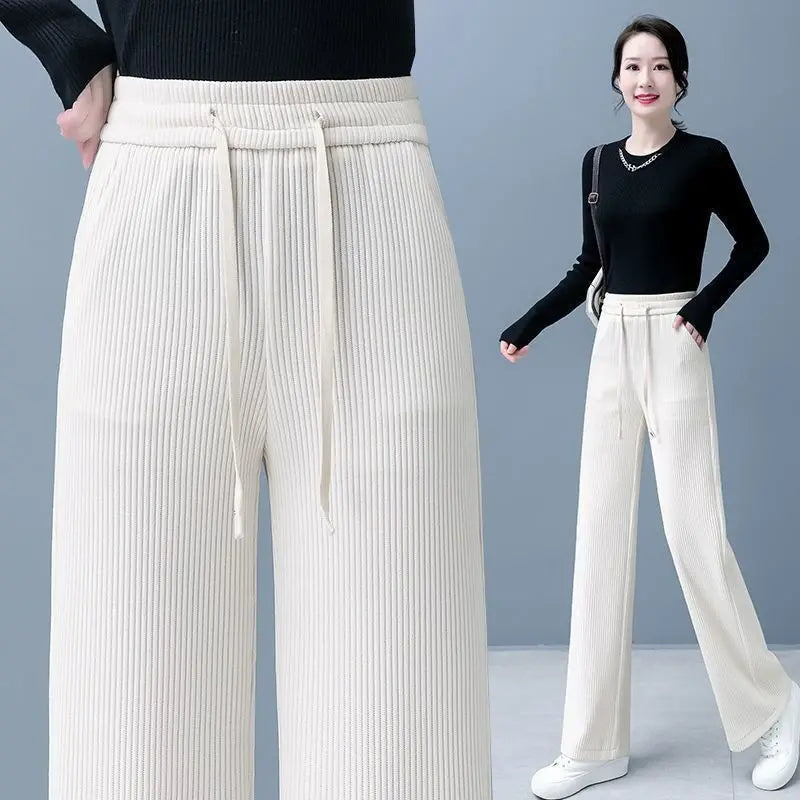 đ„ăSecondo pezzo a metĂ prezzoăđPantaloni larghi in velluto casual di nuovo stile, molto comodi da indossare.