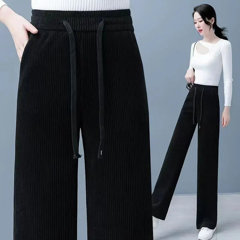 đ„ăSecondo pezzo a metĂ prezzoăđPantaloni larghi in velluto casual di nuovo stile, molto comodi da indossare.
