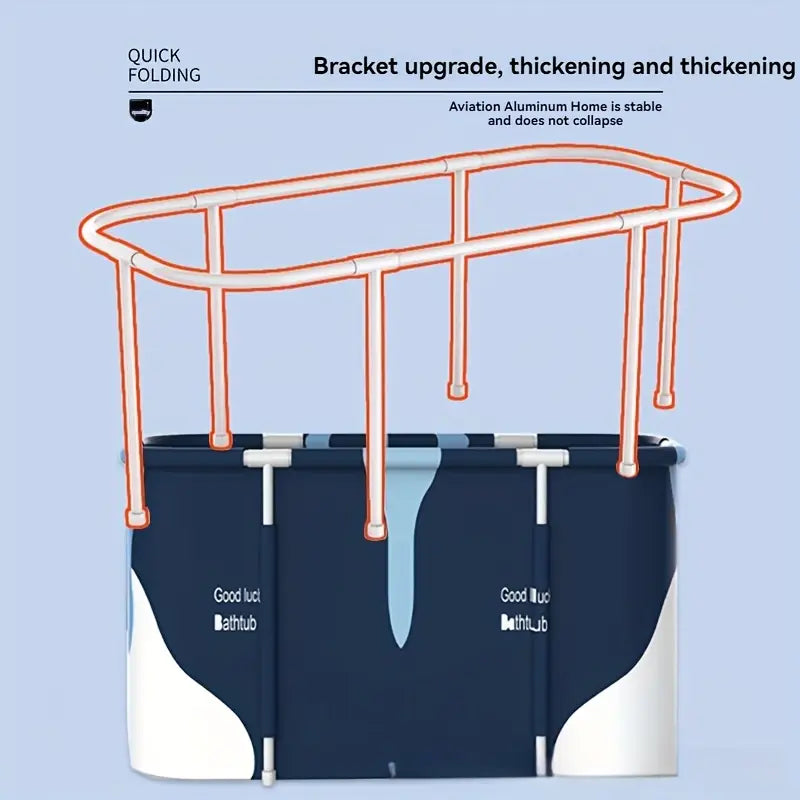 《Direktverkauf ab Werk》Einfach zu installierende, zusammenklappbare Badewanne für Erwachsene – dickes, langlebiges PVC, kein Zusammenbau erforderlich, ideal für den Heimgebrauch und auf Reisen