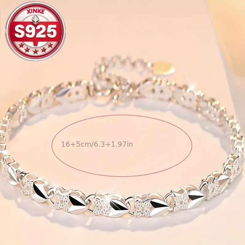 💖Nova e moderna pulseira de prata de lei 925 para mulher🍀