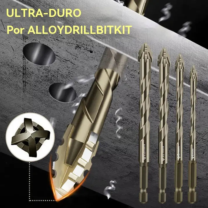 🔥Promoção 2025🔥Conjunto de brocas excêntricas de 4 canais para serviço pesado