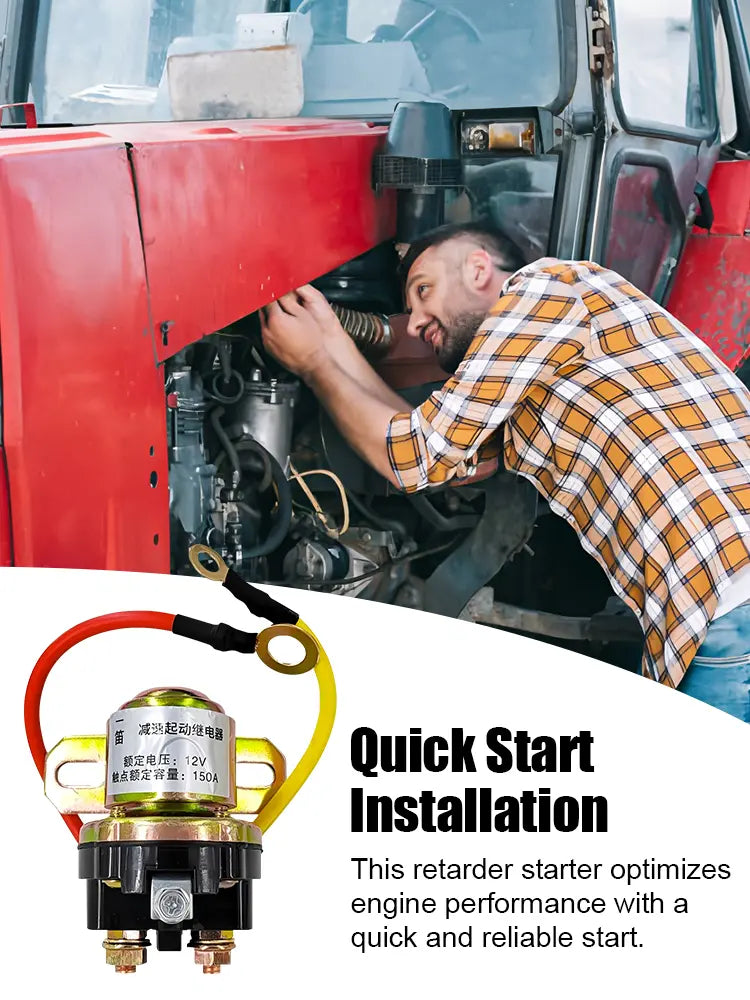 🚚Relé de arranque do motor 12V/24V, adequado para automóveis, veículos agrícolas, etc.
