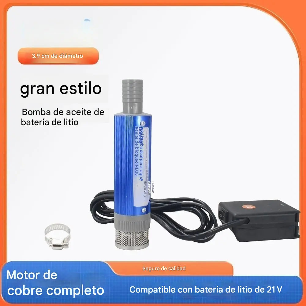 💥🔥Nova Bomba de Óleo com Bateria de Lítio Denaqi 21V, Bomba de Óleo e Água de Duplo Uso, Bateria de Lítio