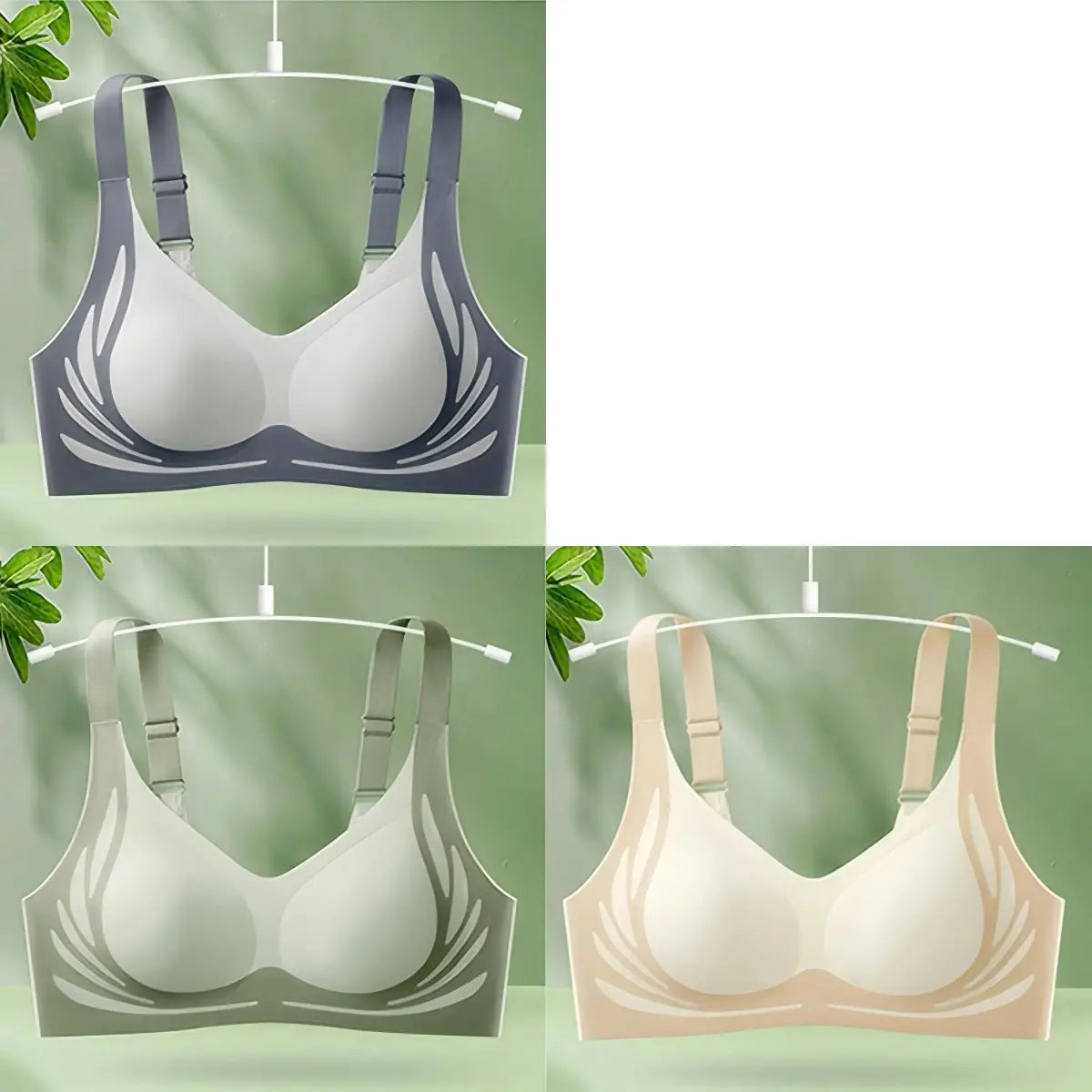 đăConfezione da 4ăReggiseno intero senza ferretto da donnaâ¤ď¸ă40-85 kgă
