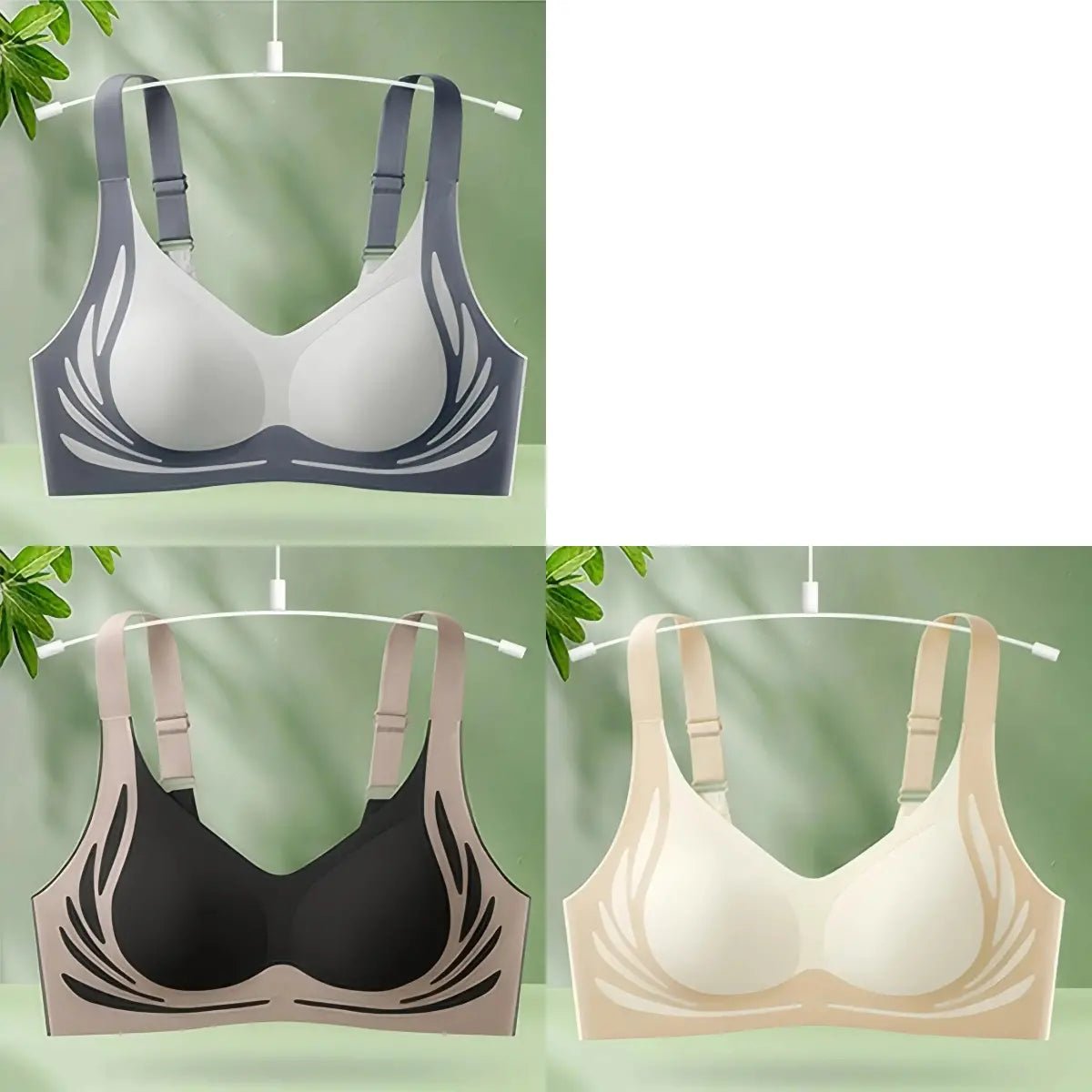 đăConfezione da 4ăReggiseno intero senza ferretto da donnaâ¤ď¸ă40-85 kgă