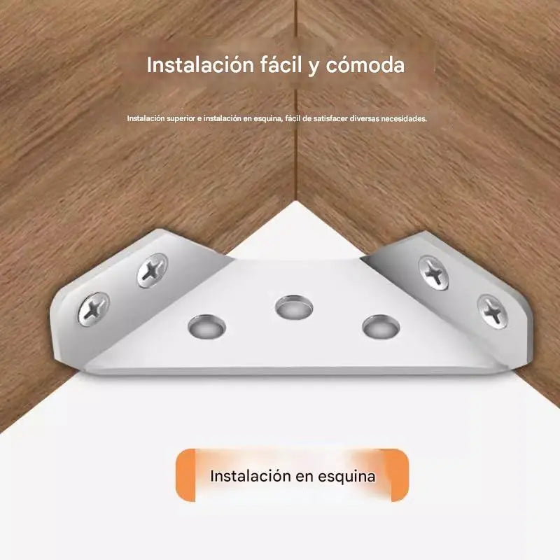 【Set da 6/12/18】Staffe per mobili in acciaio inossidabile, staffe angolari spesse, elementi di fissaggio angolari per mobili a 90°