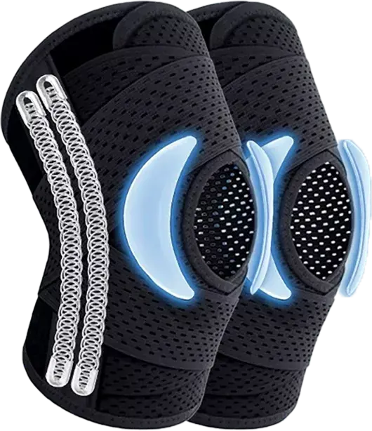 š¦µć2 pezzi 1 paioć Ginocchiere a doppia molla, adatte per corsa, ciclismo, gioco con palla e altri sport