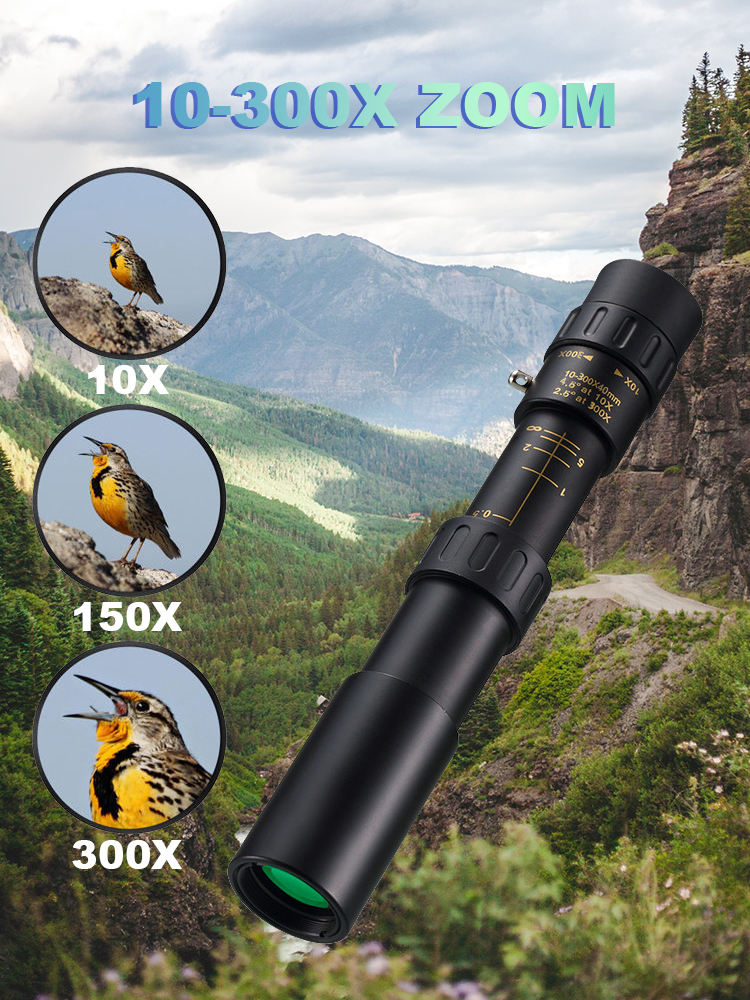 🔥Speciální nabídka🔥Monokulární dalekohled con vysokým rozlišením, zoom 10-300x