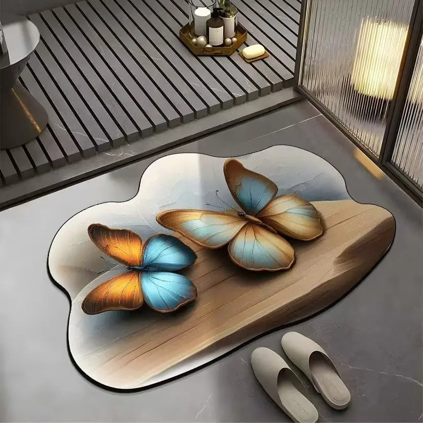 🔥2 pezzi💕Tappetino assorbente e antiscivolo con motivo 3D realistico
