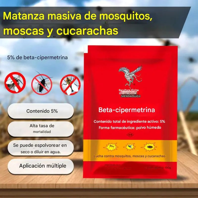👍【5/10/15/20 bustine】🚫🦟🪳🪰Appositamente progettate per uccidere zanzare e mosche nelle fattorie, una confezione uccide pulci/cavallette/scarafaggi/mosche/moscerini!