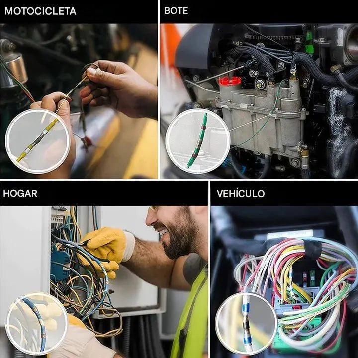 š„š„ć100/200 pezzić Kit di connettori per cavi con manicotto di saldatura termoretraibile, guaina di riparazione per rottura cavi multifunzionale