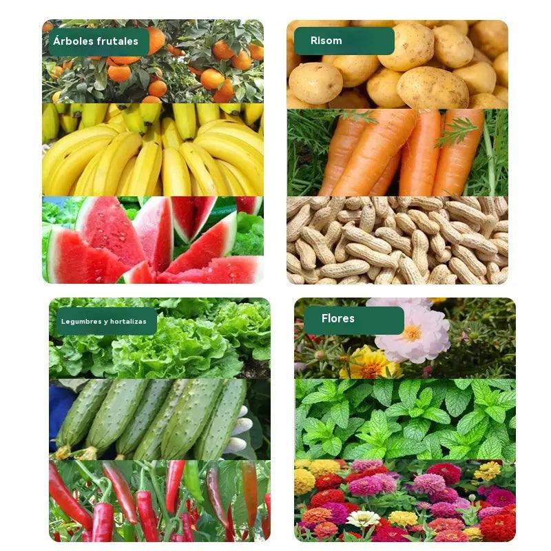 Fertilizzante fogliare idrosolubile con clorofilla per fiori, alberi da frutto e ortaggi. Favorisce la crescita di radici e piantine e aumenta la produzione. Fertilizzante agricolo idrosolubile.
