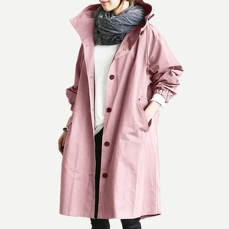 【Novos produtos para o outono e inverno】Casaco corta-vento casual de comprimento médio