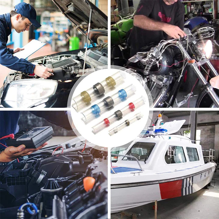 š„š„ć100/200 pezzić Kit di connettori per cavi con manicotto di saldatura termoretraibile, guaina di riparazione per rottura cavi multifunzionale