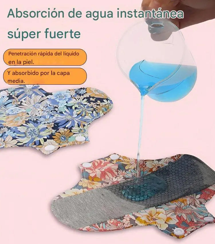 🔥🌈【5/10 peças】Almofada lavável de algodão antibacteriano e grafeno