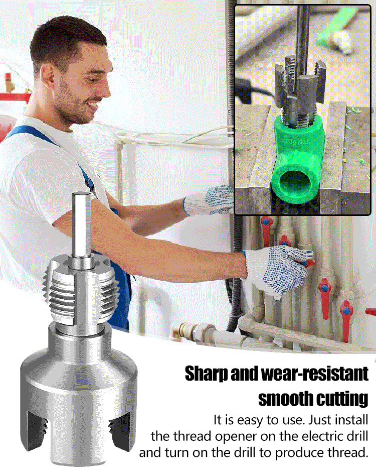 ✔️20mm+25mm🛠️ Novo tipo de broca com abridor de roscas integrado para tubos de água internos e externos (aplicável a PPR, PEPVC)