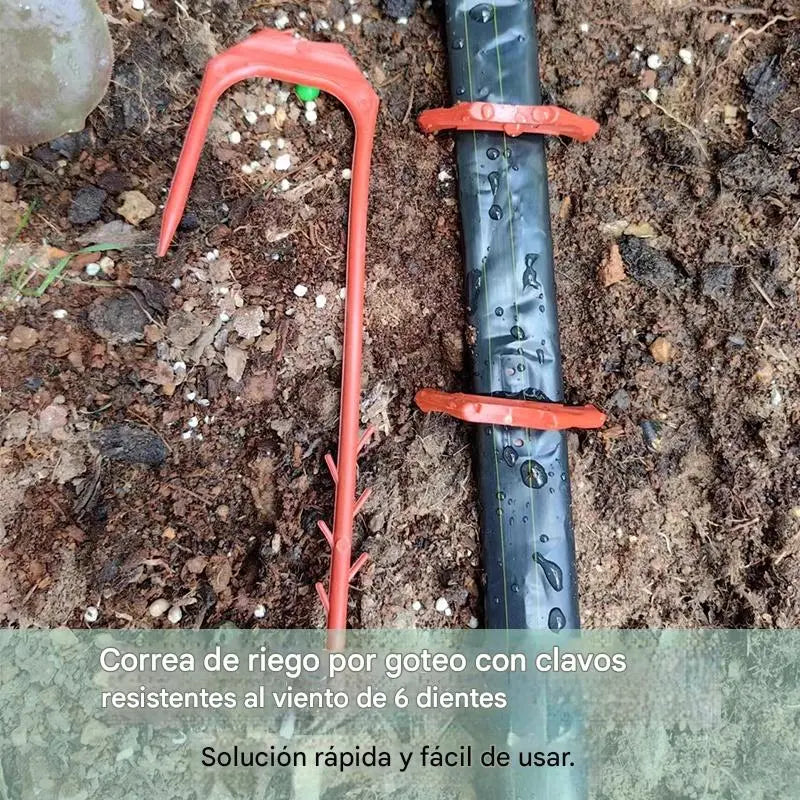 šć100/200 pezzićšForcella di fissaggio per striscia gocciolante, forcella di fissaggio per tessuto per tosaerba