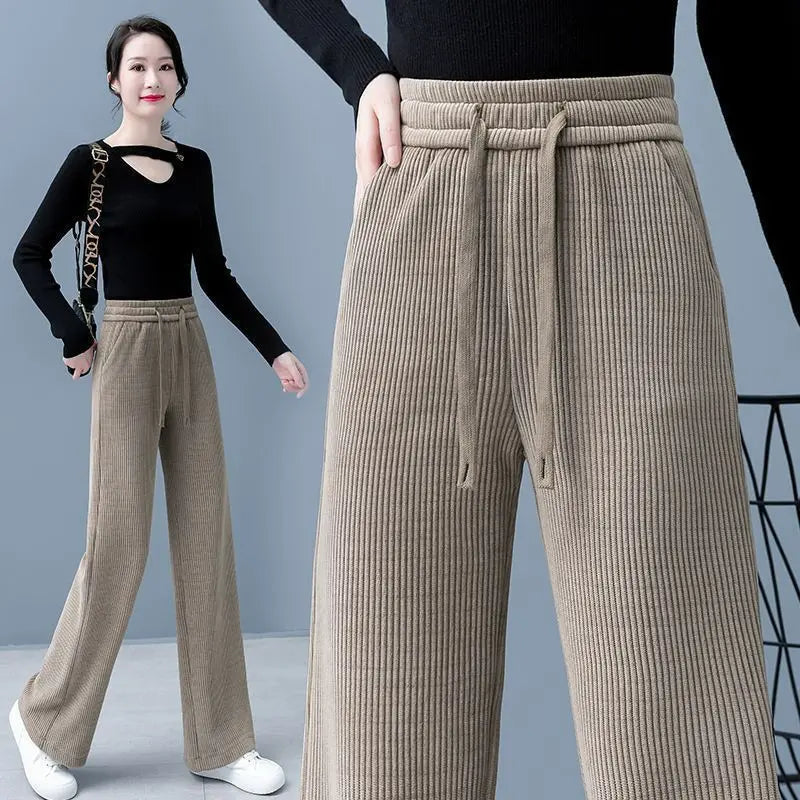 đ„ăSecondo pezzo a metĂ prezzoăđPantaloni larghi in velluto casual di nuovo stile, molto comodi da indossare.