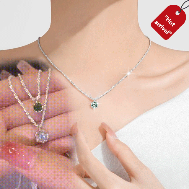 ✨【Compre 1 e leve 1】Colar de diamante em forma de coração e flecha