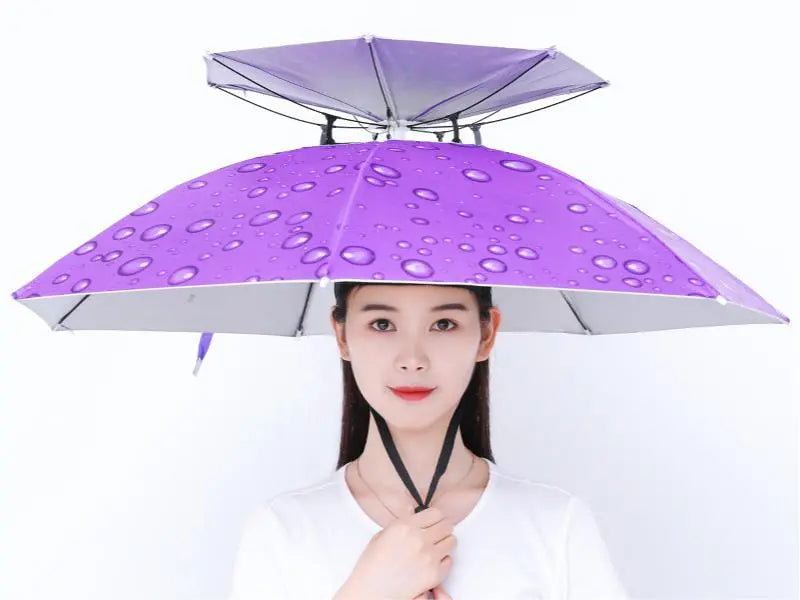 đ€© Cappello ombrello pieghevole con protezione UVăDoppio strato di alta qualitĂ ă