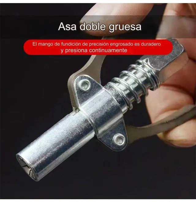 (Bico de lubrificação de cabo duplo + mangueira de 30 cm) Alicate de bloqueio de cabo duplo Alicate de bloqueio Pistola de lubrificação de alta pressão