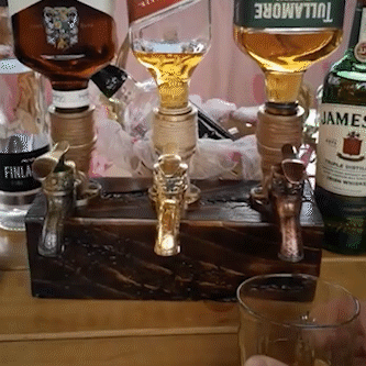 🍺🍻Dispensador de whisky de madeira / Dispensador de álcool de madeira feito à mão