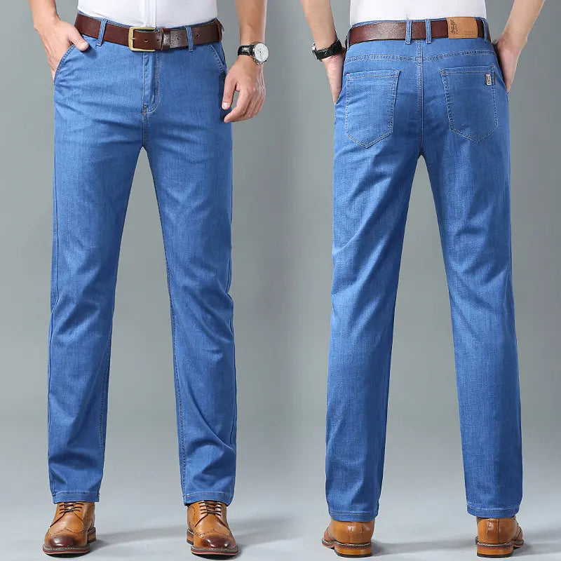 👖👖 2025 Jeans versáteis, casuais e simples para homem em tamanhos grandes