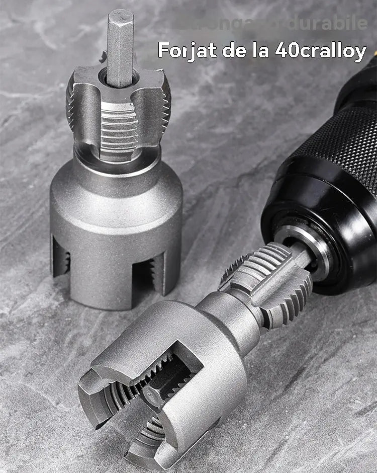✔️20mm+25mm🛠️ Novo tipo de broca com abridor de roscas integrado para tubos de água internos e externos (aplicável a PPR, PEPVC)