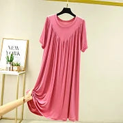 ⚡🔥ÚLTIMO DIA 51% DESCONTO 🔥Vestido de pijama de manga curta, macio e confortável